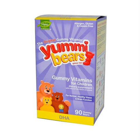 Hero Nutritionals Yummi Bears DHA - 90 Gummy Bears