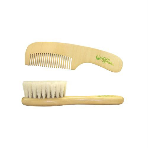 Green Sprouts Comb and Brush Set