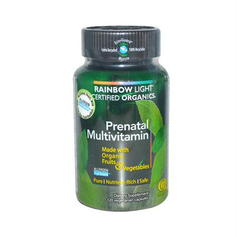 Rainbow Light Certified Organics Prenatal Multivitamin - 120 Vegetarian Capsules