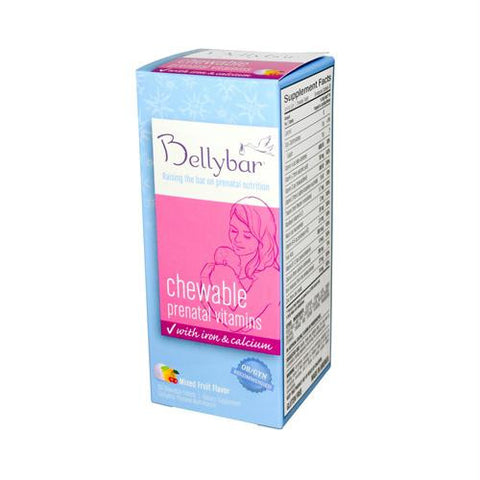 Bellybar Prenatal Chewable Vitamin Mixed Fruit - 60 Chewable Tablets