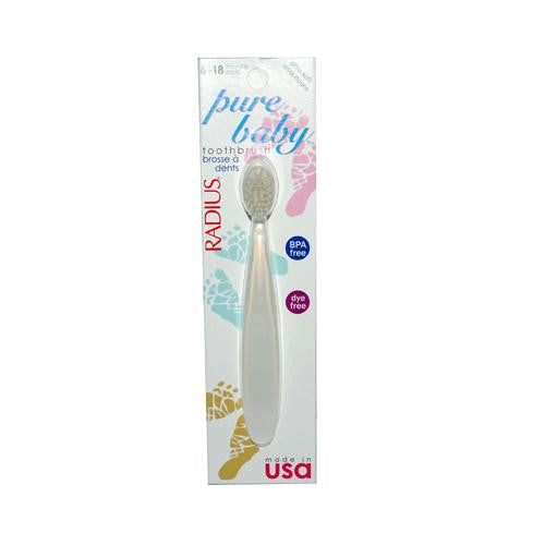 Radius Pure Baby Toothbrush 6-18 Months - Ultra Soft - Case of 6