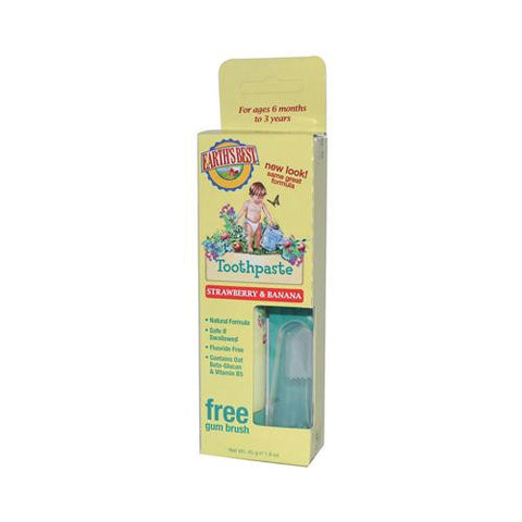 Earths Best Toddler Toothpaste Strawberry Banana - 1.6 oz