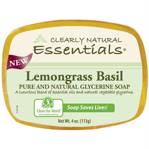 Clearly Natural Glycerin Bar Soap - Lemongrass Basil - 4 oz