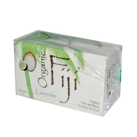 Organic Fiji Organic Face and Body Coconut Oil Soap Lavender - 7 oz