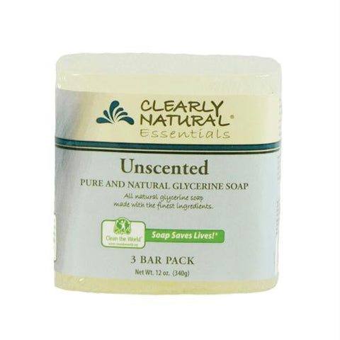 Clearly Natural Bar Soap - Unscented - 3 Pack - 4 oz