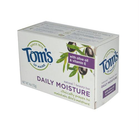 Toms of Maine Natural Beauty Bar Daily Moisture - 4 oz - Case of 6