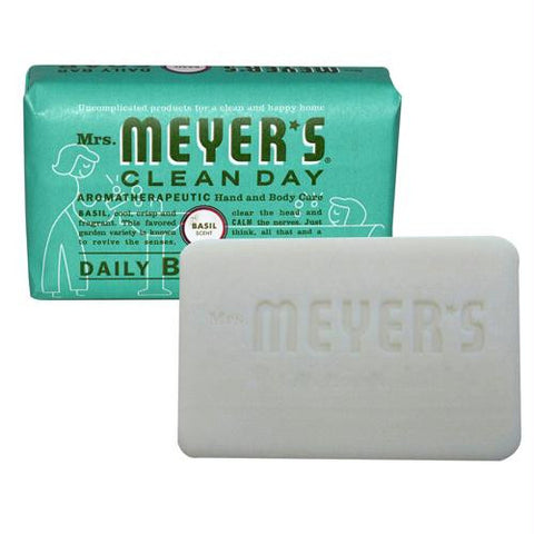 Mrs. Meyers Bar Soap - Basil - 5.3 oz - Case of 12