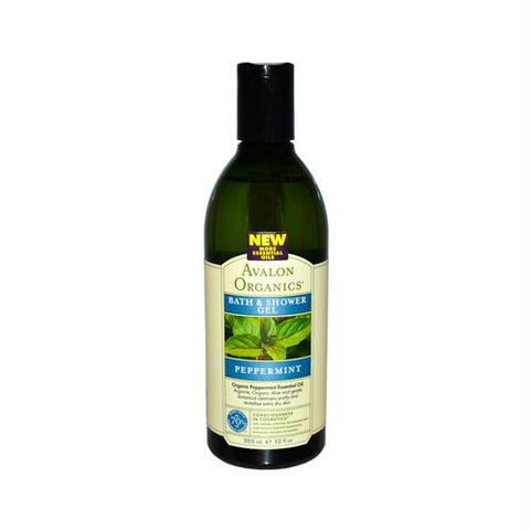 Avalon Organics Bath and Shower Gel Peppermint - 12 fl oz