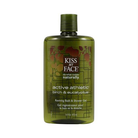 Kiss My Face Bath and Shower Gel Active Athletic Birch and Eucalyptus - 16 fl oz