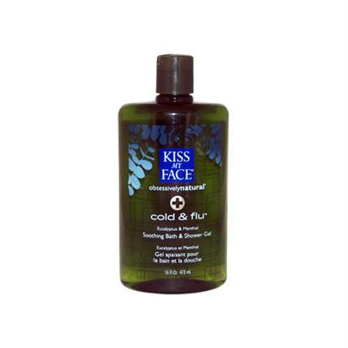 Kiss My Face Bath and Shower Gel Cold And Flu Eucalyptus and Menthol - 16 fl oz