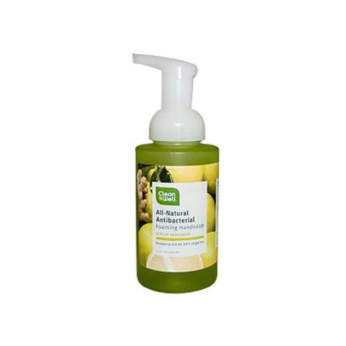 CleanWell All-Natural Antibacterial Foaming Hand Wash Bergamot Ginger - 9.5 fl oz