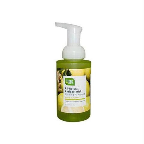 CleanWell All-Natural Antibacterial Foaming Hand Wash Bergamot Ginger - 9.5 fl oz