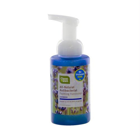 CleanWell All-Natural Antibacterial Foaming Hand Wash Lavender Absolute - 9.5 fl oz