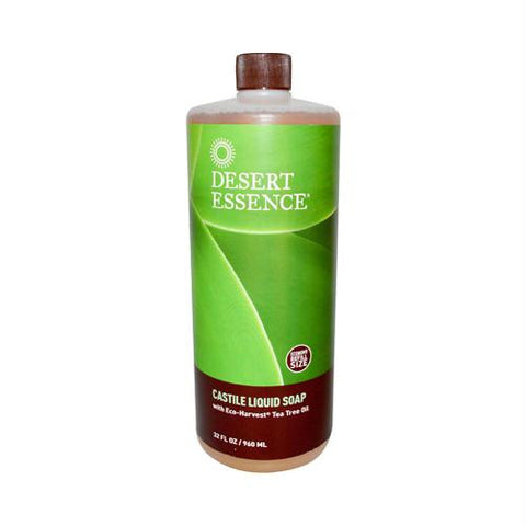 Desert Essence Castile Liquid Soap with Eco-Harvest Tea Tree Oil - 32 fl oz