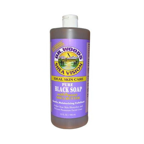 Dr. Woods Shea Vision Pure Black Soap with Organic Shea Butter - 32 fl oz