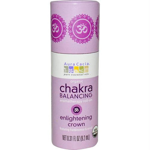 Aura Cacia Organic Chakra Balancing Aromatherapy Roll-on - Enlightening Crown - .31 oz