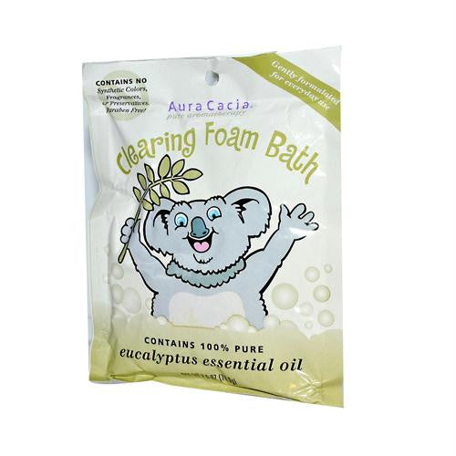 Aura Cacia Clearing Foam Bath - Eucalyptus - Case of 6 - 2.5 oz