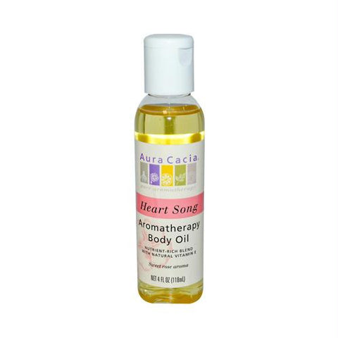 Aura Cacia Aromatherapy Body Oil Heart Song - 4 fl oz