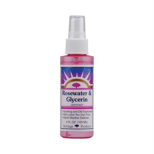 Heritage Products Rosewater and Glycerin Spray - 4 fl oz