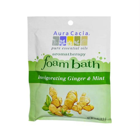 Aura Cacia Foam Bath Invigorating Ginger and Mint - 2.5 oz - Case of 6