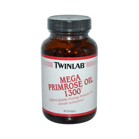 Twinlab Mega Primrose Oil - 1300 mg - 60 Softgels