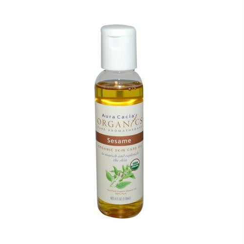 Aura Cacia Organic Aromatherapy Sesame Oil - 4 fl oz