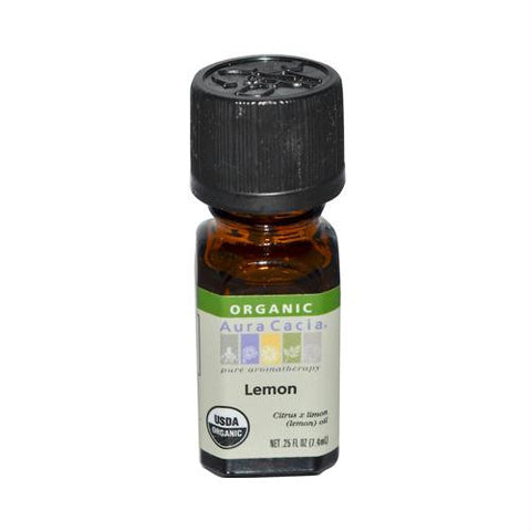 Aura Cacia Organic Essential Oil - Lemon - .25 oz