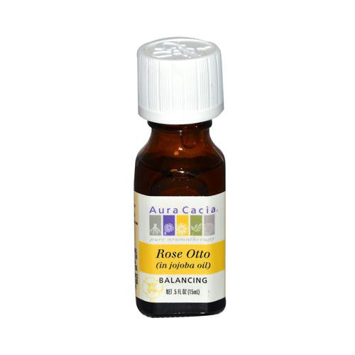 Aura Cacia Rose Otto in Jojoba Oil - 0.5 fl oz