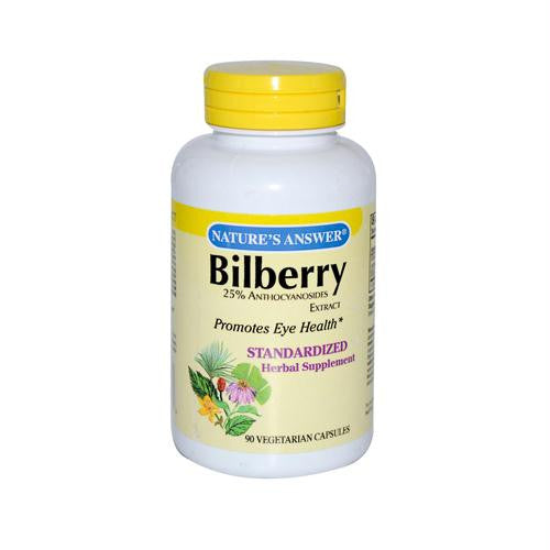 Natures Answer Bilberry Extract - 90 Vegetarian Capsules