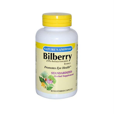 Natures Answer Bilberry Extract - 90 Vegetarian Capsules