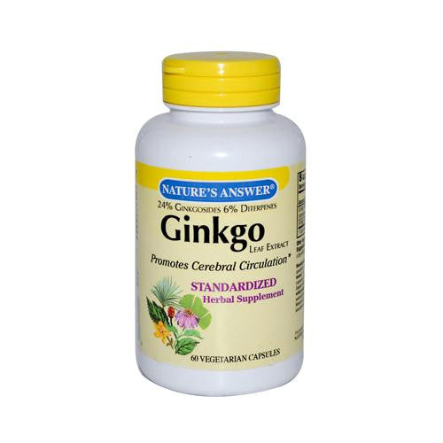 Natures Answer Ginkgo Leaf Extract - 60 Vegetarian Capsules