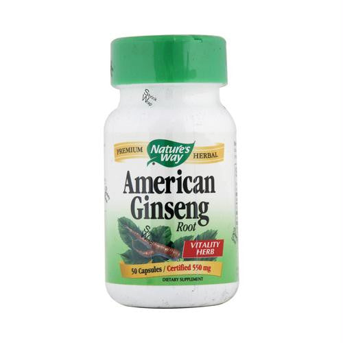 Natures Way American Ginseng Root - 50 Capsules