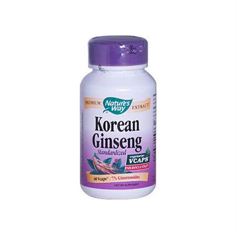 Natures Way Korean Ginseng Standardized - 60 Vcaps