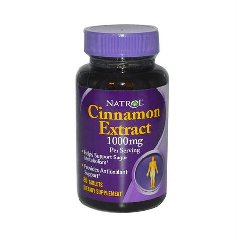 Natrol Cinnamon Extract - 1000 mg - 80 Tablets