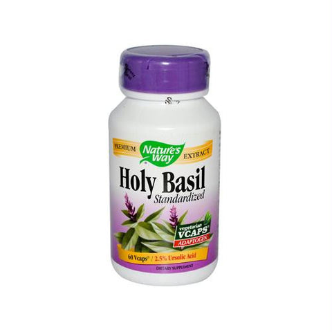 Natures Way Holy Basil Standardized - 60 Vegetarian Capsules