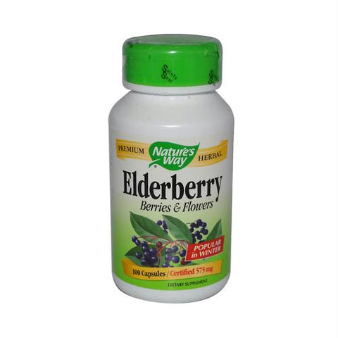 Natures Way Elderberry Berries and Flowers - 100 Capsules