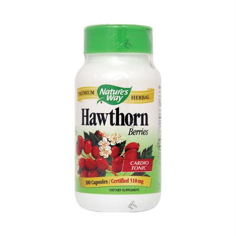 Natures Way Hawthorn Berries - 510 mg - 100 Capsules