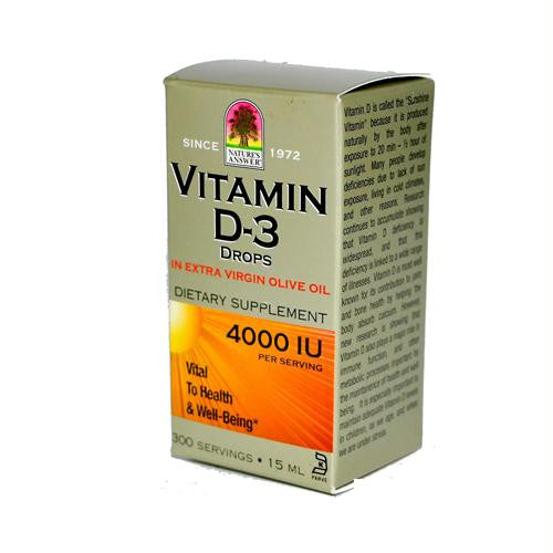 Natures Answer Vitamin D-3 Drops - 4000 IU - 0.5 fl oz