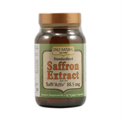 Only Natural Saffron Extract - 88.5 mg - 60 Vegetable Capsules