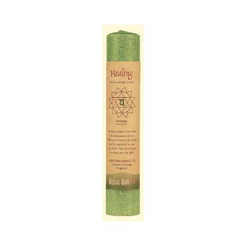 Aloha Bay Chakra Pillar Candle - Green - 8