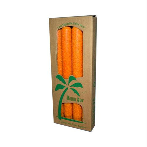 Aloha Bay Palm Tapers Orange - 4 Candles