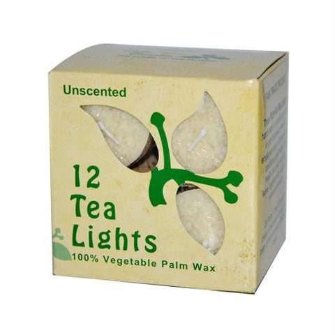 Aloha Bay Palm Wax Tea Lights with Aluminum Holder Cream - 12 Candles