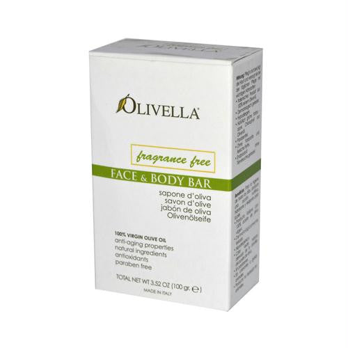 Olivella Fragrance Free Face And Body Bar - 3.52 oz