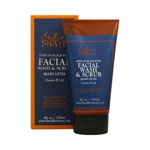 Shea Moisture African Black Soap Facial Wash and Scrub - 4 fl oz