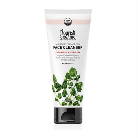 Nourish Organic Face Cleanser - Moisturizing Cream Cucumber and Watercress - 6 oz