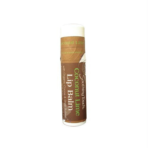 Soothing Touch Lip Balm - Organic Coconut Lime - Case of 12 - .25 oz