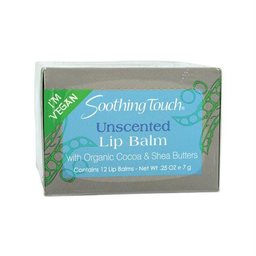 Soothing Touch Lip Balm - Vegan Unscented - Case of 12 - .25 oz