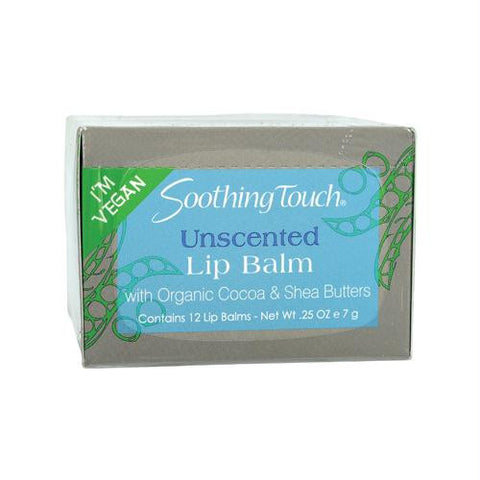 Soothing Touch Lip Balm - Vegan Unscented - Case of 12 - .25 oz