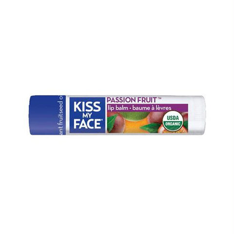 Kiss My Face Lip Balm - Organic Passion Fruit - 0.15 oz - Case of 24