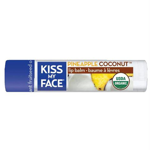 Kiss My Face Organic Lip Balm - Coconut Pineapple - .15 oz - Case of 24